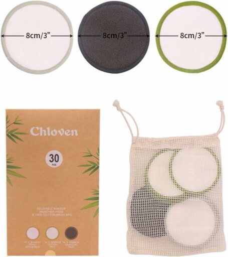 Bamboo scrub pad for exfoliating and removing makeup