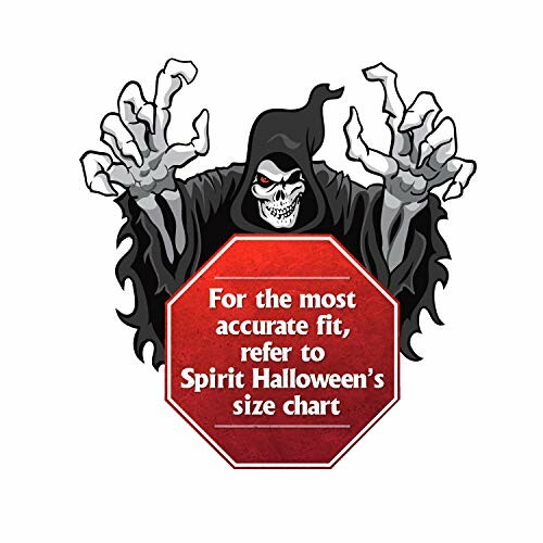 Grim Reaper with size chart warning.