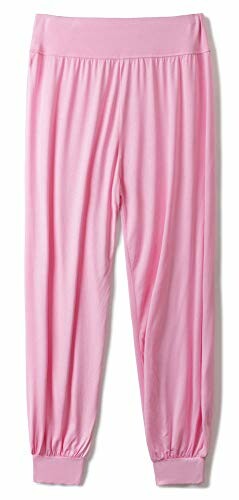 Pink lounge pants with elastic waistband and cuffs